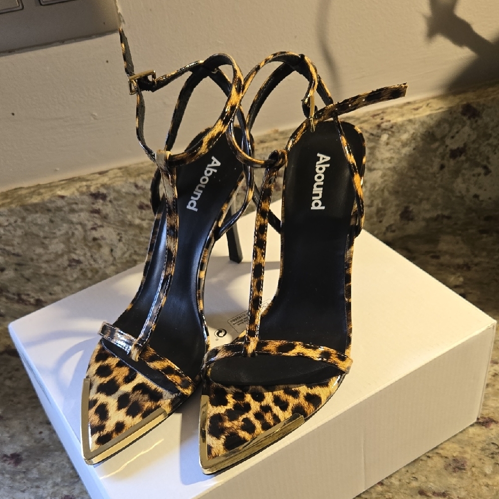 Abound Animal Print Strappy Heels